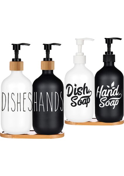 Turuncu Tarzı Sabunluk Şişe Mat Siyah Mutfak Doldurulabilir Eller Yemekleri Basın Şişe Bambu Ahşap Pompa Banyo Depolama Şişesi 500 ml (Yurt Dışından) indirimleri