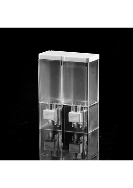 500 ml Tarzı ml Şeffaf Sabunluk Duvara Monte Çift Kafa Banyo Dezenfektanı Şampuan Duş Jeli Kabı (Yurt Dışından)