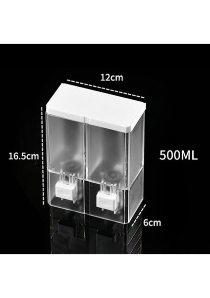 500 ml Tarzı ml Şeffaf Sabunluk Duvara Monte Çift Kafa Banyo Dezenfektanı Şampuan Duş Jeli Kabı (Yurt Dışından) modelleri