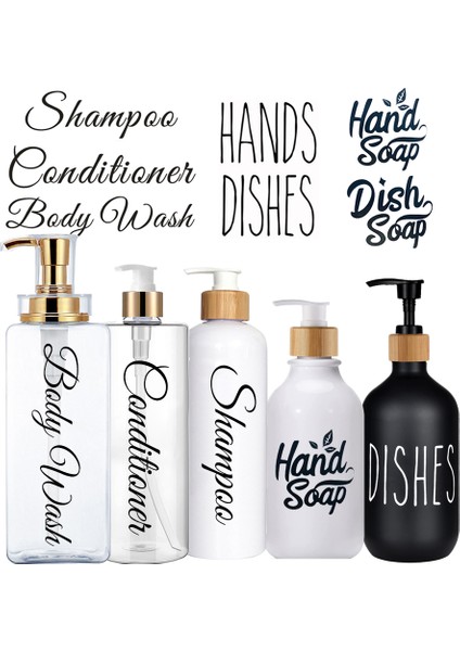 Şişe-D-Bk Tarzı ml Doldurulabilir Sabunluk Şişe Etiketleri ile Banyo Duş Losyonu Şampuan Pompası Şişe Mutfak El Sabunu Kabı (Yurt Dışından) fiyatları