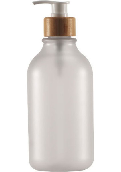 1-T Tarzı 500ML 1 Adet Sabun Pompalı Dağıtıcı Banyo Şampuanı Mutfak Bulaşık Sabunu Ahşap Pompa Şişesi Dolum Duş Jeli El Sıvı Saklama Kabı (Yurt Dışından)