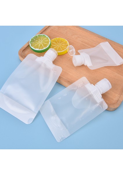 B Tarzı 10X Şeffaf Kapaklı Ambalaj Çantası Plastik Ayakta Duran Torba Kese Taşınabilir Seyahat Sıvı Makyaj Paketi Çantası 30ML 50ML 90ML 100ML (Yurt Dışından) fırsatları