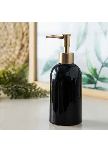 Siyah Stil 420 ml Basit Seramik Sıvı Sabunluk Pompalı Şişe Banyo Ev Dekorasyon Banyo Aksesuarları (Yurt Dışından)