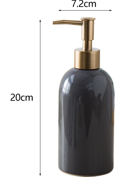 Siyah Stil 420 ml Basit Seramik Sıvı Sabunluk Pompalı Şişe Banyo Ev Dekorasyon Banyo Aksesuarları (Yurt Dışından)