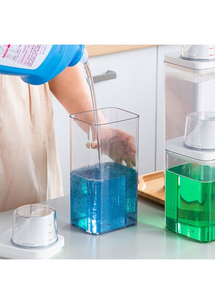 1500 ml Tarzı Çiftlik Evi Çamaşır Deterjanı Kumaş Yumuşatıcısı Dağıtıcı Çamaşır Odası Dekor Için Çamaşır Deterjanı Toz Saklama Kabı Şişesi (Yurt Dışından) fırsatları