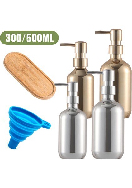 Fırça Tarzı 500 ml Pet Gümüş Kaplama Sabun Şişesi Doldurulabilir Şampuan Duş Jeli Sabunluk Şişe Banyo ve Mutfak Için (Yurt Dışından) fiyatları
