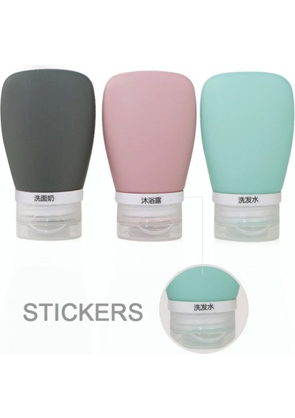 P Tarzı 30ML ml Taşınabilir Silikon Seyahat Şişe Sıvı Kabı Boş Doldurulabilir Ambalaj Losyon Noktaları Şampuan Kabı Gezisi (Yurt Dışından) fırsatları