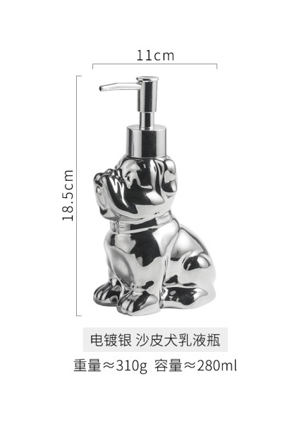 B Tarzı Seramik Losyon Şişe Basın Kafa Sabun Şişesi Karikatür Köpek Altın Köpek Tuvalet Depolama Sabunluk Banyo Aksesuarları (Yurt Dışından)