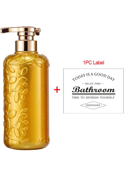 B Tarzı 500 ml Oval Yaprak Sabun Şişesi Şampuan Duş Jeli Flaş Boş Şişeler Kitchenbathroom Için Doldurulabilir Sabunluk (Yurt Dışından)