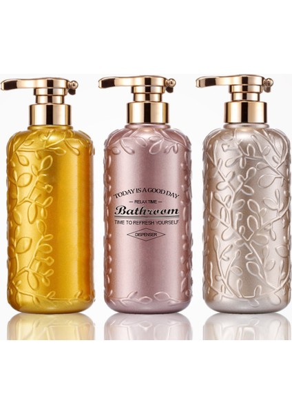 B Tarzı 500 ml Oval Yaprak Sabun Şişesi Şampuan Duş Jeli Flaş Boş Şişeler Kitchenbathroom Için Doldurulabilir Sabunluk (Yurt Dışından) fırsatları