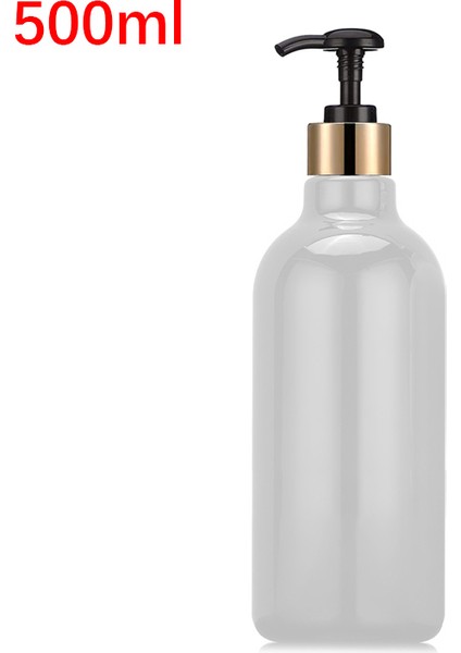 C Tarzı 500 ml Sabunluk Şişe Banyo Şampuanı Altın Pompa Şişe Mutfak Bulaşık Sabunu Depolama Büyük Kapasiteli Duş Jeli Boş Şişe (Yurt Dışından)