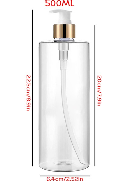 F Tarzı Pompa Şişesi Şeffaf Sabunluk Doldurulabilir Banyo Şampuanı Saç Kremi Vücut Yıkama Su Geçirmez Etiketli Alt Şişeleme (Yurt Dışından)