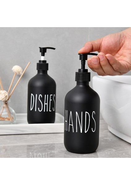 Eller Tarzı 500 ml Banyo Mat Siyah El Sabunu Şişesi Mutfak Sabunluk Bulaşık Sabunu Şişesi Doldurulabilir Şişe Ev Dekorasyon (Yurt Dışından) indirimleri