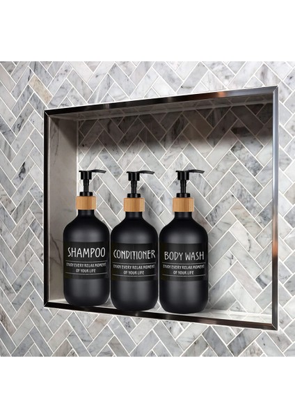 Fildişi Tarzı 500 ml Sabunluk Şişe Şampuan ve Duş Jeli Şişesi Doldurulabilir Büyük Kapasiteli Losyon Dispenseri Banyo Aksesuarları (Yurt Dışından) indirimleri