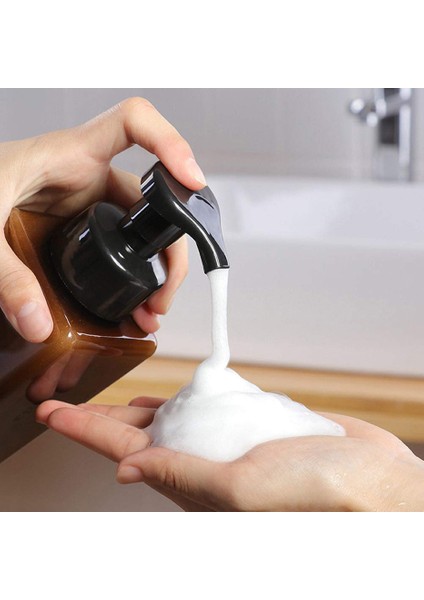 Net Stil 650ML Amber Köpük Sabunluk Doldurulabilir Pompa Şişesi Sıvı Şampuan Vücut Yıkama Pompası Losyon Köpük Şişeleri Saç Kremi Dağıtıcı (Yurt Dışından) modelleri