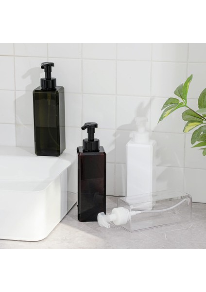Net Stil 650ML Amber Köpük Sabunluk Doldurulabilir Pompa Şişesi Sıvı Şampuan Vücut Yıkama Pompası Losyon Köpük Şişeleri Saç Kremi Dağıtıcı (Yurt Dışından) indirimleri