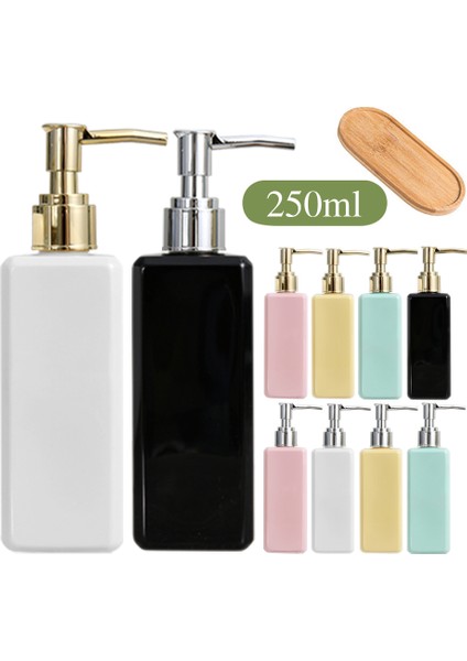 Ben Tarzım 250 ml Losyon Şişesi Sabun Şampuan Dispenser Şişesi Banyo Için Kare Altın Basma Kafası Kare Alt Şişeleme (Yurt Dışından) fiyatları