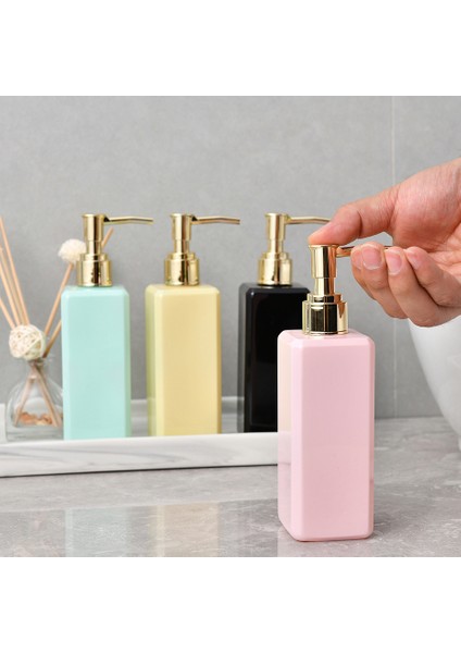 Ben Tarzım 250 ml Losyon Şişesi Sabun Şampuan Dispenser Şişesi Banyo Için Kare Altın Basma Kafası Kare Alt Şişeleme (Yurt Dışından) modelleri