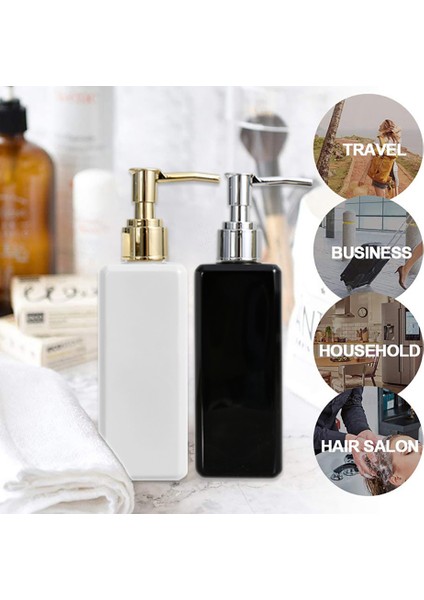 Ben Tarzım 250 ml Losyon Şişesi Sabun Şampuan Dispenser Şişesi Banyo Için Kare Altın Basma Kafası Kare Alt Şişeleme (Yurt Dışından) fırsatları