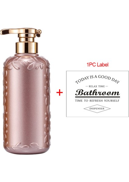 C Tarzı 500 ml Oval Yaprak Sabun Şişesi Şampuan Duş Jeli Flaş Boş Şişeler Kitchenbathroom Için Doldurulabilir Sabunluk (Yurt Dışından)