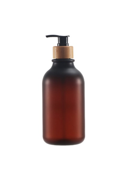 Erik Tarzı 500 ml ml Sabunluk Şişe Bambu Pompa Banyo Taşınabilir Sabun Şişesi Şampuan Duş Jeli Doldurulabilir Şişe Su Geçirmez Etiket (Yurt Dışından)