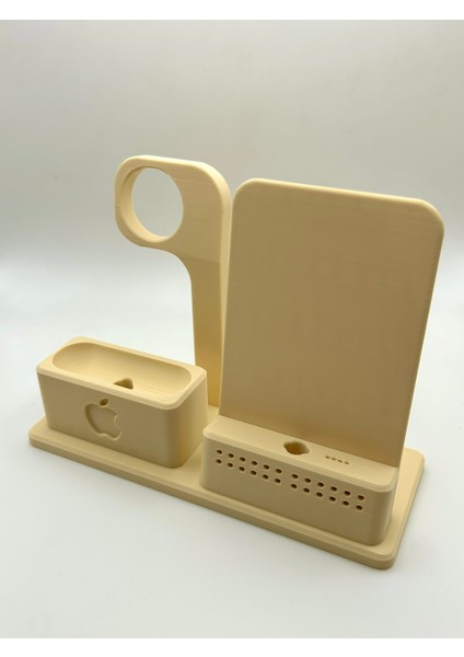 Apple Şarj Standı - Iphone, Apple Watch ve Airpod Uyumlu Masaüstü Şarj Organizeri