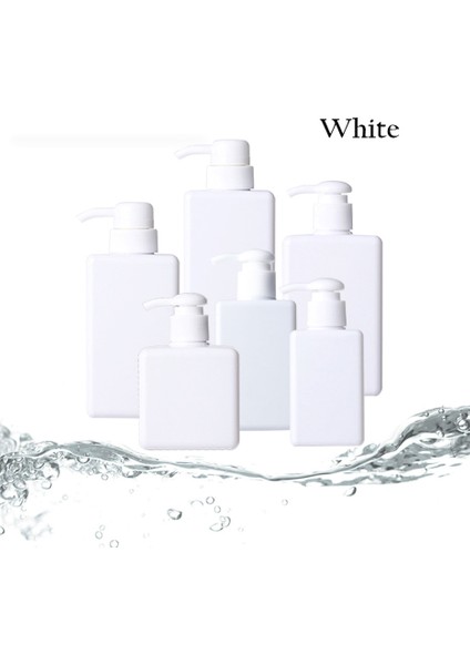 Beyaz Stil 650ML Doldurulabilir Duş Sabunu Dispenseri Siyah Boş Şişe Şampuan Kremi Duş Jeli Dispenseri Kabı Boş ml (Yurt Dışından)