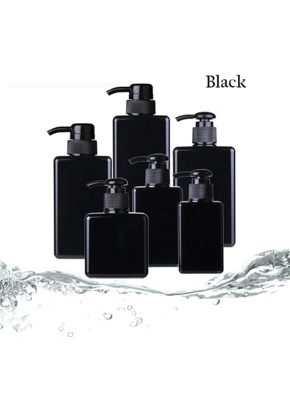 Siyah Stil 250 ml Doldurulabilir Duş Sabunu Dispenseri Siyah Boş Şişe Şampuan Kremi Duş Jeli Dispenseri Kabı Boş ml (Yurt Dışından)