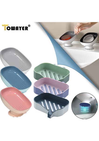 B-Yeşil Tarzı Sabun Kutusu Drenaj Sabunluk Tutucu Drenaj Su Sabunluk Tepsi Banyo Mutfak Aksesuarları Süper Vantuz Sabunluk Konteyner (Yurt Dışından) indirimleri