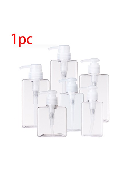 Şeffaf Stil 100ML Losyon Pres Şişesi Banyo Sabunluk Şişesi Vücut Yıkama Saç Kremi Doldurulabilir Şişe Seyahat Basın Losyon Şişesi (Yurt Dışından)