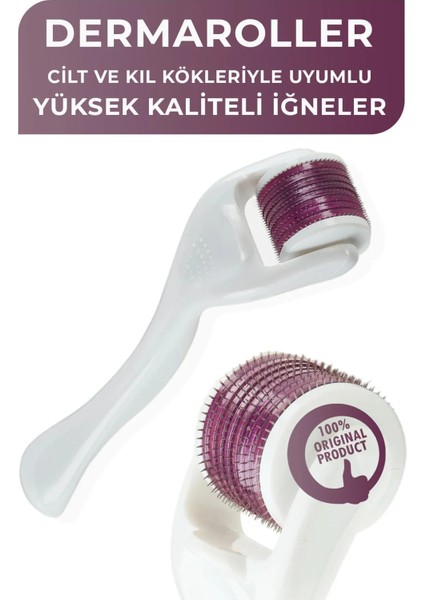 Dermaroller Beyaz Professional - Saç, Kaş, Sakal Serum Kullanıma Uygun Yeni Seri