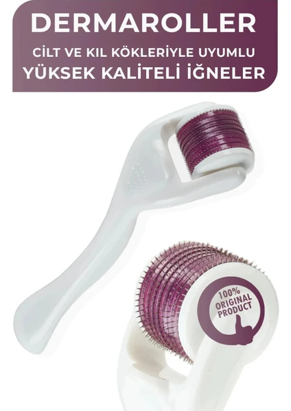 Serap Çınar Dermaroller Beyaz Professional - Saç, Kaş, Sakal Serum Kullanıma Uygun Yeni Seri