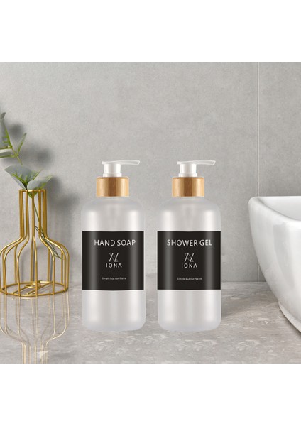 Parlak Stil 500 ml Sabunluk Şişe Şampuan Losyon Vücut Yıkama Kabı Su Geçirmez Etiket Doldurulabilir Plastik Banyo Boş Şişe (Yurt Dışından) fırsatları