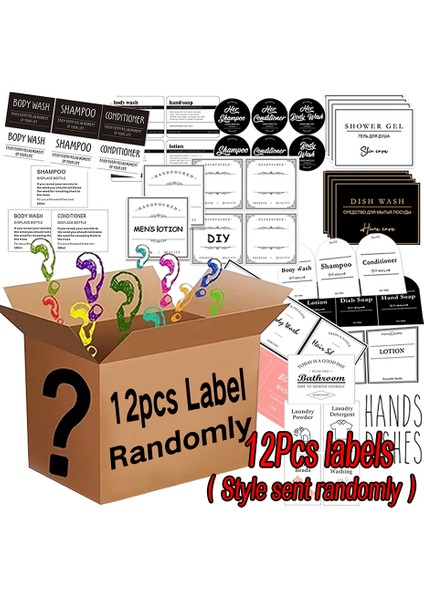 Bir Stil Çıkarılabilir Su Geçirmez Etiketler Mutfak Bulaşık Sabunu Banyo Şampuanı ve Saç Kremi Etiketi Benzersiz Şişe Çıkartmaları Sadece Etiketler (Yurt Dışından)