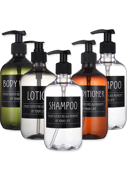 B Tarzı 3 Paket Sabunluk Şişeleri Banyo Için Büyük Kapasiteli Şampuan Duş Jeli Şişeleri Doldurulabilir Losyon Kabı Etiketli (Yurt Dışından) fiyatları