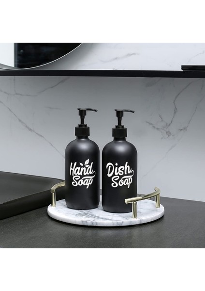 Menekşe Tarzı Et Sabunluk El Sabunu ve Bulaşık Sabunu Dispenseri Doldurulabilir Lavabo Dispenseri Su Geçirmez Yazı Tipi Mutfak Aksesuarları 500 ml (Yurt Dışından) fırsatları