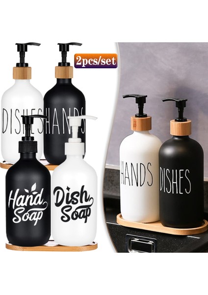 Menekşe Tarzı Et Sabunluk El Sabunu ve Bulaşık Sabunu Dispenseri Doldurulabilir Lavabo Dispenseri Su Geçirmez Yazı Tipi Mutfak Aksesuarları 500 ml (Yurt Dışından) indirimleri