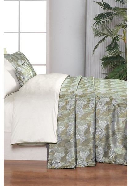 Ulrika Gri Çift Kişilik %100 Pamuk Nevresim Takımı ve Yatak Örtüsü Seti fırsatları