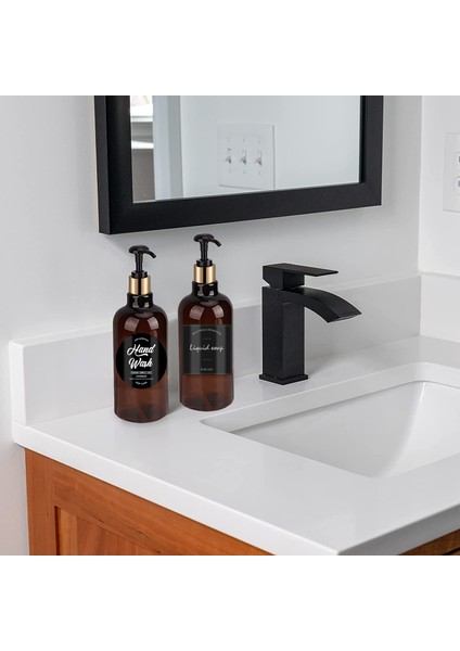 V Tarzı Sabun Pompalı Dağıtıcı Şişe Dıy Su Geçirmez Etiket Çıkartmaları Banyo Mutfak El Sabunu Şişe Etiketleri Losyon Şampuan Kremi (Yurt Dışından) modelleri