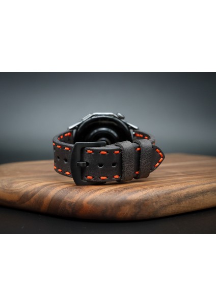 Huawei Watch Gt Uyumlu Ultimate Delikli Siyah 22MM Saat Kordonu fiyatları