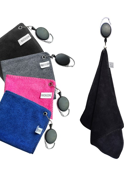 Mavi Stil 1 Adet Siyah Golf Havlusu Golfçü Için Pamuk Golf Islak ve Kuru Amfibi Siyah Kanca ile Golf Topu Temizleme Havlusu Geri Çekilebilir (Yurt Dışından) fırsatları