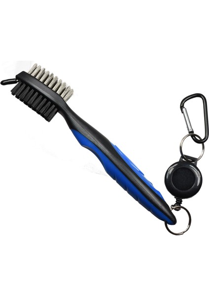 Mavi Stil 1 Adet Golf Kulübü Fırça Geri Çekilebilir Çift Taraflı Naylon Kıllar Alüminyum Karabina Oluk Temizleyici Oluk Temizleme Aracı Kiti (Yurt Dışından)