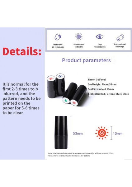 No.15 Tarzı Plastik Golf Aksesuarları Su Geçirmez Mühür Ince Workma Etiketi Damga Küçük Spor Damga Golf Gösterim Golf Mark Çeşitli Desen (Yurt Dışından) fiyatları