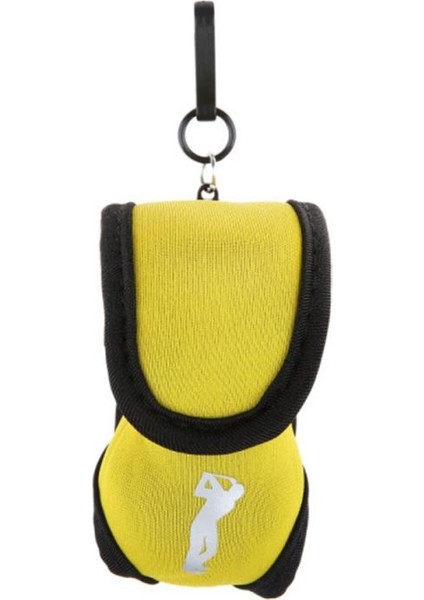 Sarı Tarzı Küçük Golf Topu Çantası Mini Bel Paketi Çantası 4 Tee Neopren Tutucu Spor Çantası Açık Golf Eğitim Topları Tee (Yurt Dışından)