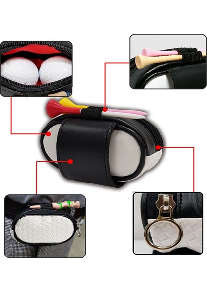 Siyah Stil 2021 Golf Topu Kılıfı Topu Çanta Düzenleyici Vaka Fermuar Golf Aksesuarları Erkekler Kadınlar Için Profesyonel Pro Golf Depolama Aksesuarları (Yurt Dışından) modelleri