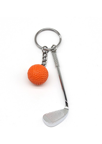 Turuncu Tarzı Spor Severler Için Hafif Golf Topu Kolye Anahtarlık Moda Bölünmüş Anahtarlık (Yurt Dışından)