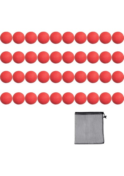 Kırmızı Stil 40 Paket Pu Esneklik Köpük Golf Uygulama Topları Gerçekçi Hissi ve Kapalı Veya Açık Alanlar Için Sınırlı Uçuş Eğitim Topları (Yurt Dışından)