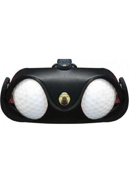 Siyah Stil Taşınabilir Küçük Golf Topu Çantası Ilk Katman Deri Mini Bel Paketi Çok Fonksiyonlu Spor Taşınabilir Depolama Kılıfı Golf Aksesuarları (Yurt Dışından)