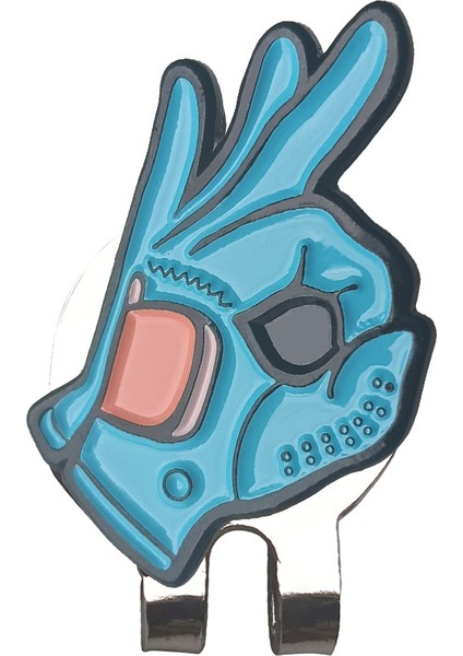 Q Stili Golf Topu Işaretleyici Golf Şapka Iğnesi Manyetik Alaşım Işaretleyici Golf Aksesuarları Kaplan Bir Atıcı Flog Cam Şanslı Yonca Golfçüler Için Hediye (Yurt Dışından)