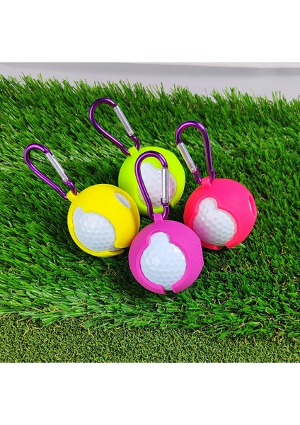 Pembe Tarzı Golf Topu Tutucu Konteyner Taşıyıcı Taşıma Çantası Taşınabilir Silikon Hafif Kese Çocuklar Yetişkinler Için Bir Top Tutar Golf Malzemeleri (Yurt Dışından)